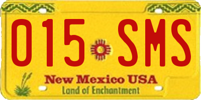NM license plate 015SMS