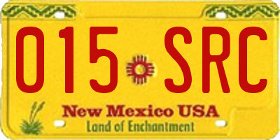 NM license plate 015SRC