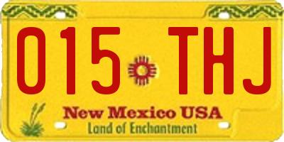 NM license plate 015THJ