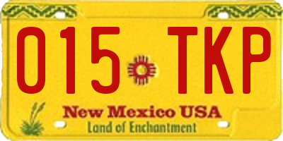 NM license plate 015TKP