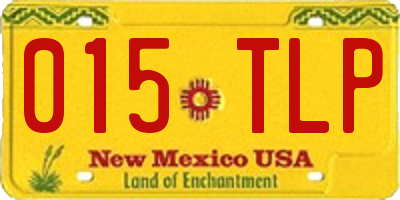NM license plate 015TLP