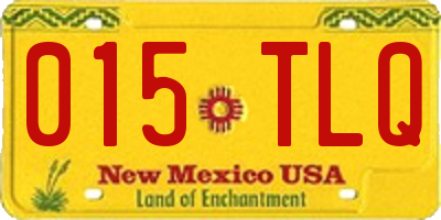NM license plate 015TLQ