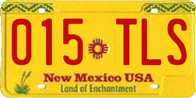 NM license plate 015TLS