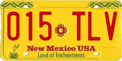 NM license plate 015TLV