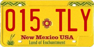 NM license plate 015TLY