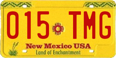 NM license plate 015TMG