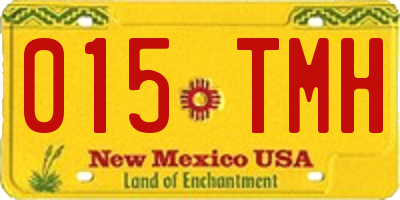 NM license plate 015TMH