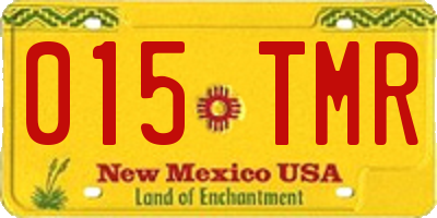 NM license plate 015TMR