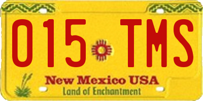 NM license plate 015TMS