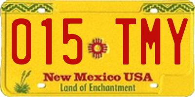 NM license plate 015TMY
