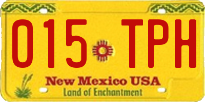 NM license plate 015TPH