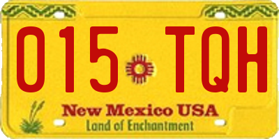 NM license plate 015TQH