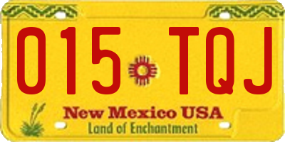 NM license plate 015TQJ