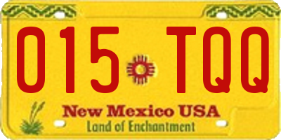NM license plate 015TQQ