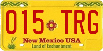NM license plate 015TRG