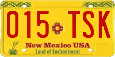 NM license plate 015TSK