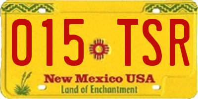 NM license plate 015TSR