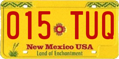 NM license plate 015TUQ