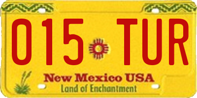 NM license plate 015TUR
