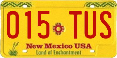 NM license plate 015TUS