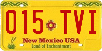 NM license plate 015TVI
