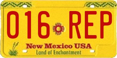 NM license plate 016REP