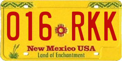 NM license plate 016RKK