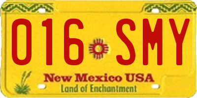 NM license plate 016SMY