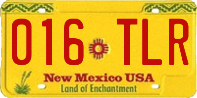 NM license plate 016TLR