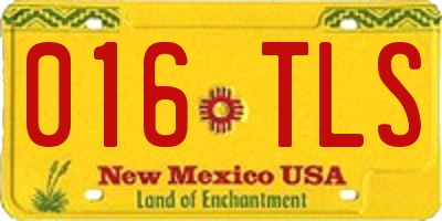 NM license plate 016TLS