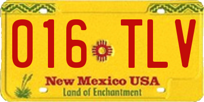 NM license plate 016TLV