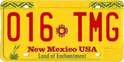 NM license plate 016TMG