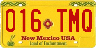 NM license plate 016TMQ