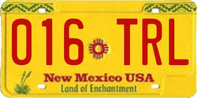NM license plate 016TRL