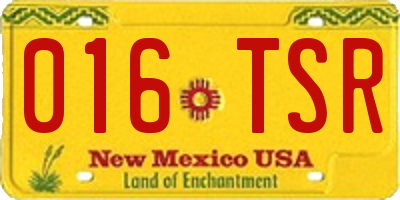 NM license plate 016TSR