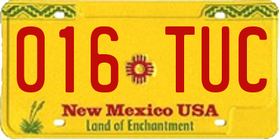 NM license plate 016TUC