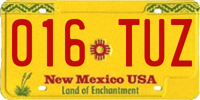 NM license plate 016TUZ
