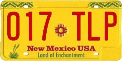 NM license plate 017TLP