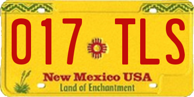 NM license plate 017TLS