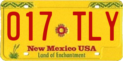 NM license plate 017TLY