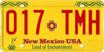 NM license plate 017TMH