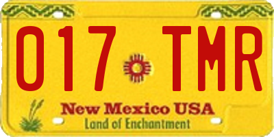 NM license plate 017TMR