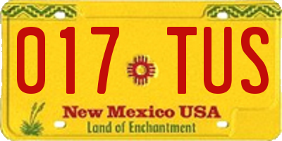 NM license plate 017TUS