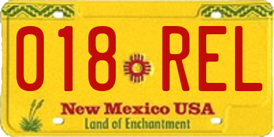NM license plate 018REL