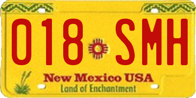 NM license plate 018SMH