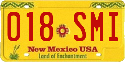 NM license plate 018SMI