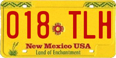 NM license plate 018TLH
