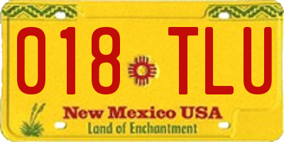 NM license plate 018TLU