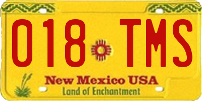 NM license plate 018TMS