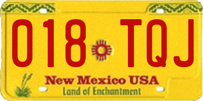 NM license plate 018TQJ